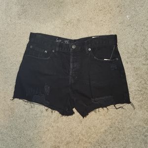 We the free Black High Rise Shorts
